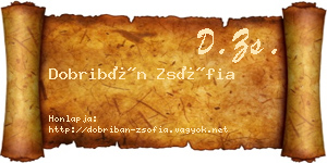 Dobribán Zsófia névjegykártya